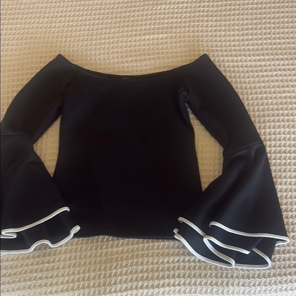 Bar III Black Off-Shoulder Top